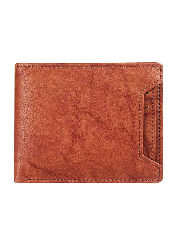 

Mounthood Genuine Leather Bifold Wallet with Card Holder for Men, Tan