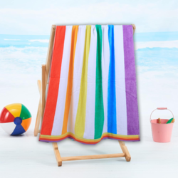 BYFT Jacquard Beach Towel 86 x 162 Cm 390 Gsm Rainbow Cotton Set of 1