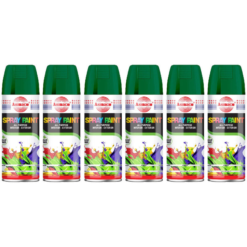 

Asmaco Spray Paint - Pine Green - 400 Ml - Set of 06