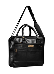 Mounthood 15-inch Laptop Messenger Bag with Handle, Midas Black