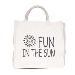 BYFT Laminated Natural Canvas Bag (Fun in the sun)