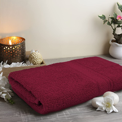 BYFT Daffodil 100% Cotton Hand Towel, 40 x 60cm, Burgundy