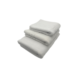 BYFT Magnolia (White) Luxury Towels and bath mat set (Set of 1 Hand-50x80cm, 1 Bath Towel and 1 Bath mat) 100% Cotton, Highly Absorbent and Quick dry, Hotel and Spa Quality Bath linen-500 Gsm