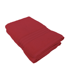 BYFT Home Trendy (Red) Premium Bath Sheet  (90 x 180 Cm - Set of 2) 100% Cotton Highly Absorbent, High Quality Bath linen with Striped Dobby 550 Gsm