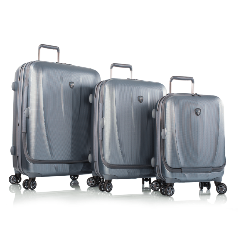 Heys Smart Vantage - 53 Cm (Slate Blue) Hard Case Trolley Bag (Polycarbonate) with Dual 360° Spinner Wheels Set of 1 pc