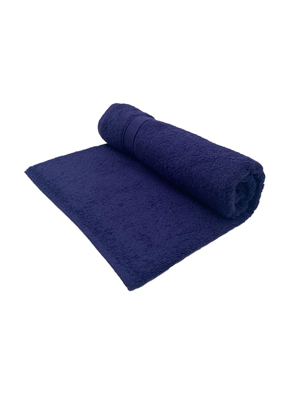 BYFT Daffodil 100% Cotton Bath Towel, 70 x 140cm, Navy Blue