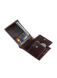 Mounthood Genuine Leather Bifold Wallet for Men, Brown