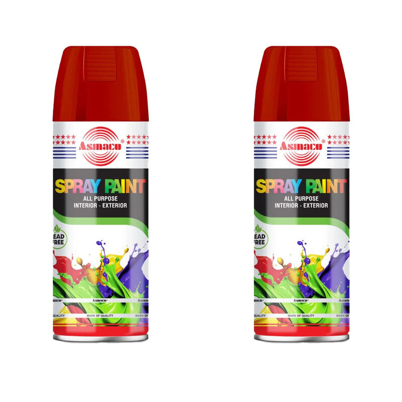 

Asmaco Spray Paint - Red Oxide - 400 Ml - Set of 02