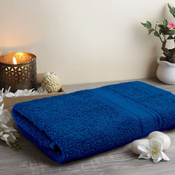 BYFT Daffodil 100% Cotton Hand Towel, 40 x 60cm, Royal Blue