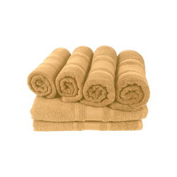 BYFT Home Castle (Cream) 4 Hand Towel (50 x 90 Cm) & 2 Bath Towel (70 x 140 Cm) 100% Cotton Highly Absorbent, High Quality Bath linen with Diamond Dobby 550 Gsm Set of 6