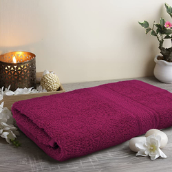 BYFT Daffodil 100% Cotton Hand Towel, 40 x 60cm, Fuchsia Pink