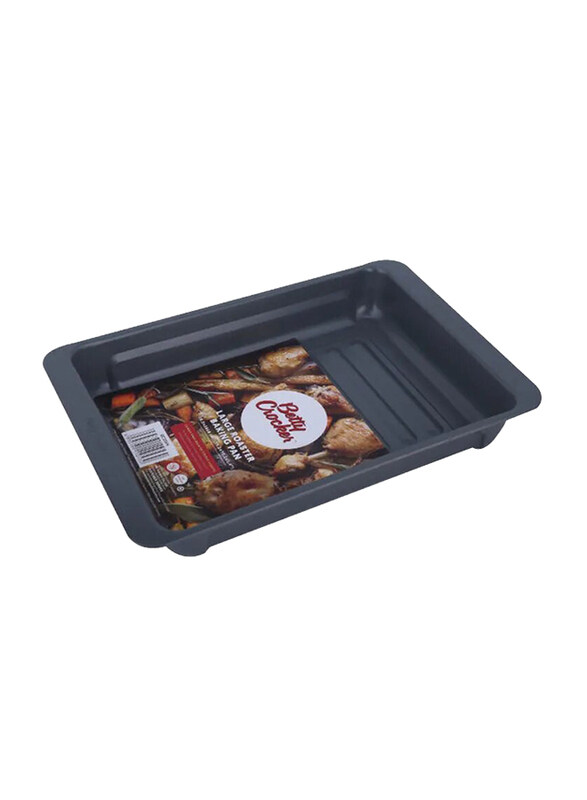 

Betty Crocker 38cm Non-Stick Rectangle Roaster with Emboss Bottom, Black