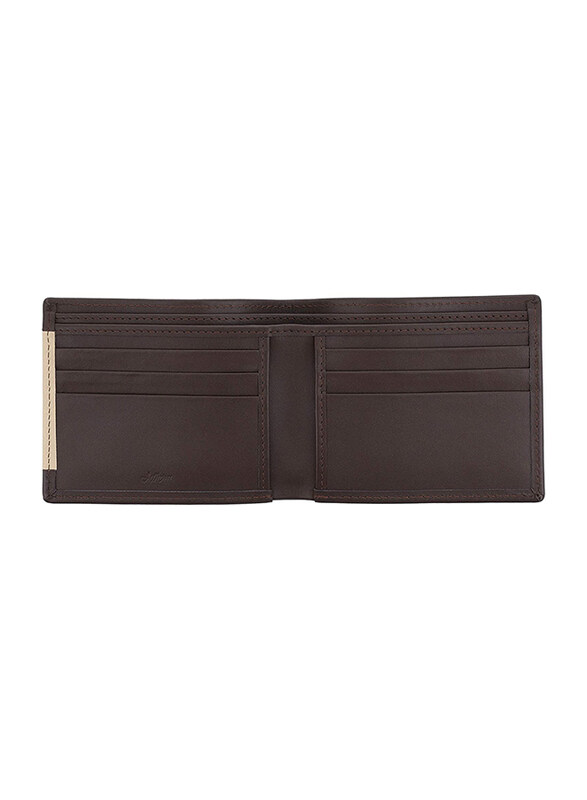 Jafferjees Karachi Leather Bi-Fold Wallet for Men, Brown