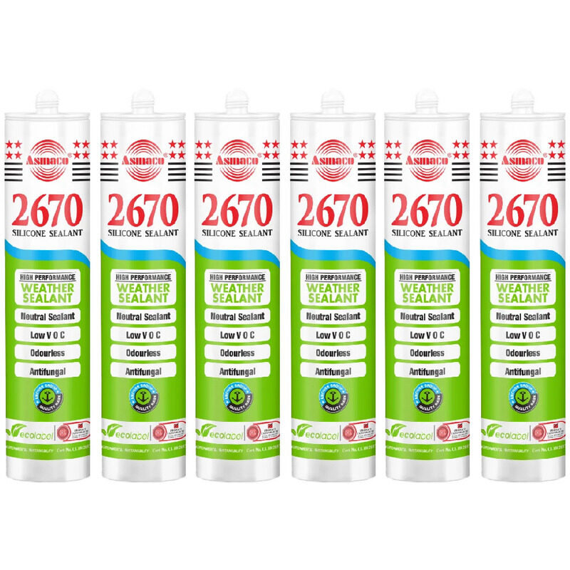 

Asmaco 2670 Silicone Sealant - Black - 280 Ml - Set of 06