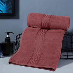 BYFT Home Ultra (Burgundy) Premium Hand Towel  (50 x 90 Cm - Set of 4) 100% Cotton Highly Absorbent, High Quality Bath linen with Checkered Dobby 550 Gsm