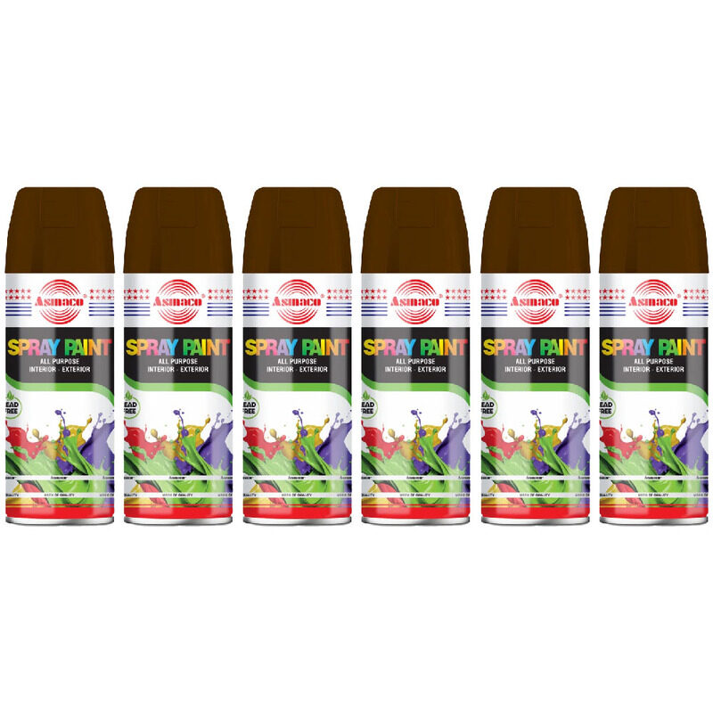 

Asmaco Spray Paint - Brown - 400 Ml - Set of 06