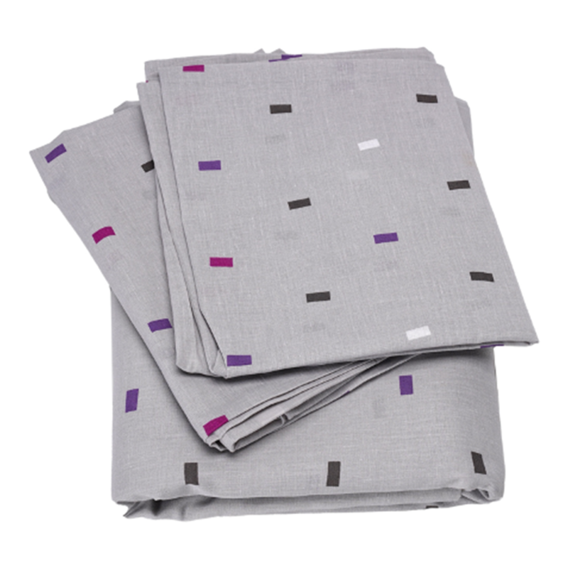 

BYFT Home Design King Flat Sheet 240 x 260 Cm 2 Pillow Cover 50 x 80 Cm Ardoises ET Amethystes 100% Cotton Set of 3