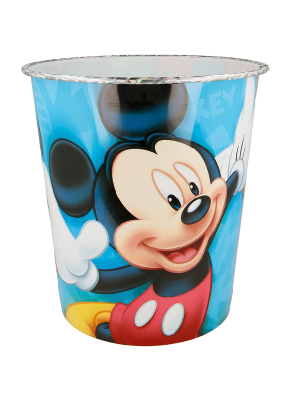 Disney Mickey Plastic Dustbin, 5 Liters, Multicolour