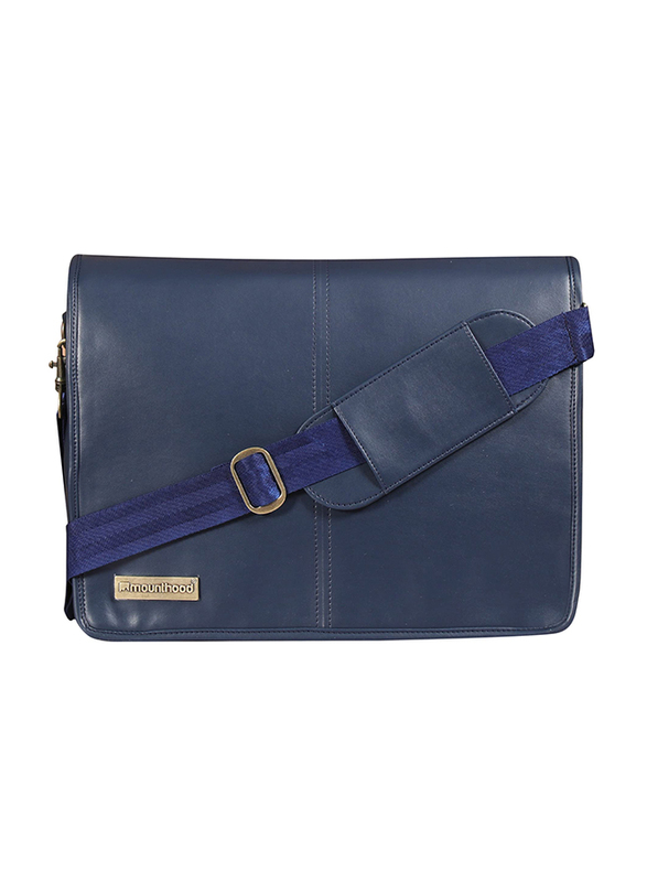 Mounthood 15-inch Juno Laptop Messenger Bag, Navy Blue