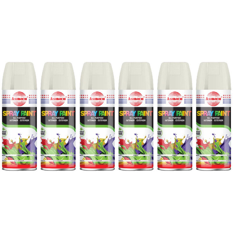 

Asmaco Spray Paint - Cream - 400 Ml - Set of 06