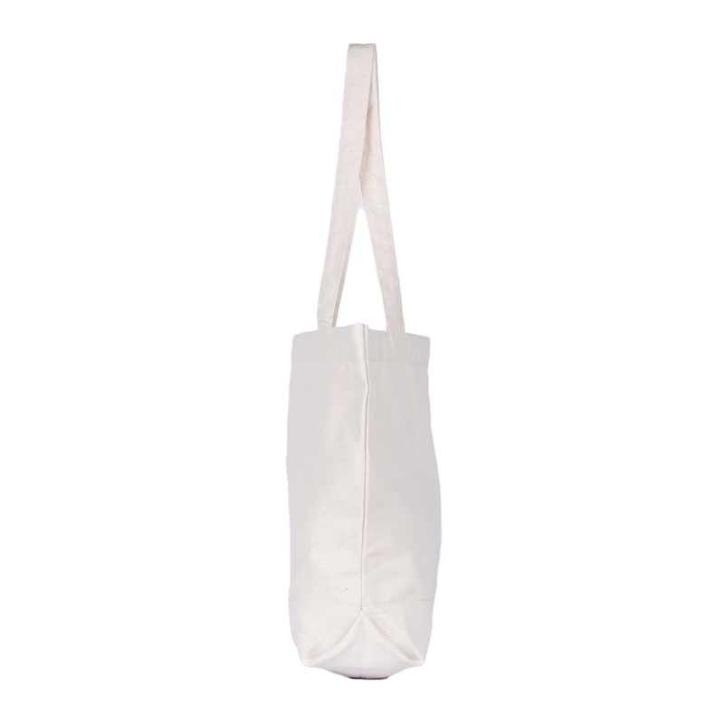 BYFT White Canvas Bag With Cotton Handle