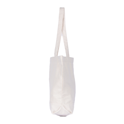 BYFT White Canvas Bag With Cotton Handle