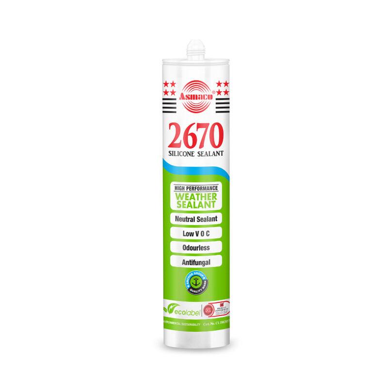 

Asmaco 2670 Silicone Sealant - White - 280 Ml - Set of 01
