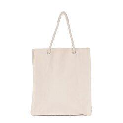 BYFT Natural Cotton Canvas Tote Bag with String Handle