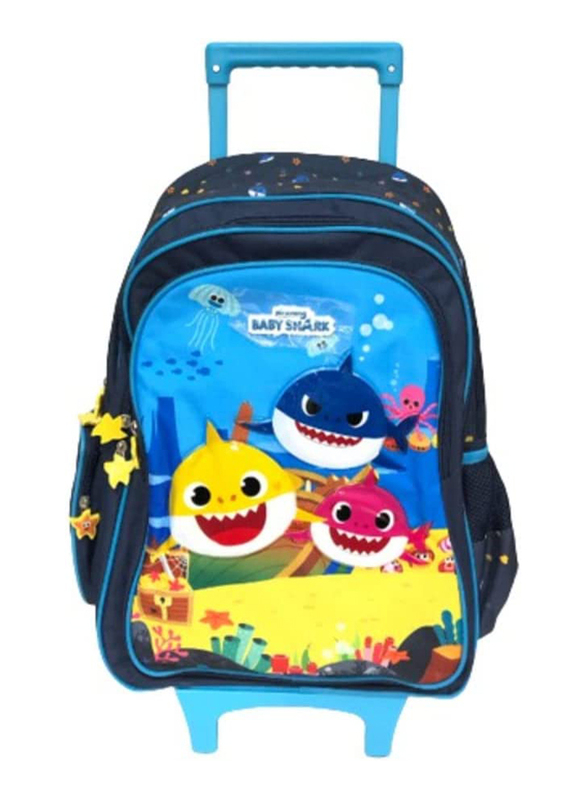 

Pinkfong 14-inch Baby Shark Story School Trolley Bag for Kids, Multicolour