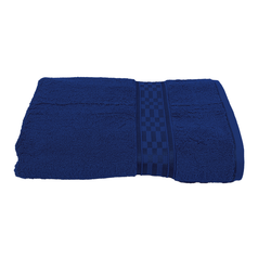 BYFT Home Ultra (Blue) Premium Bath Towel  (70 x 140 Cm - Set of 1) 100% Cotton Highly Absorbent, High Quality Bath linen with Checkered Dobby 550 Gsm
