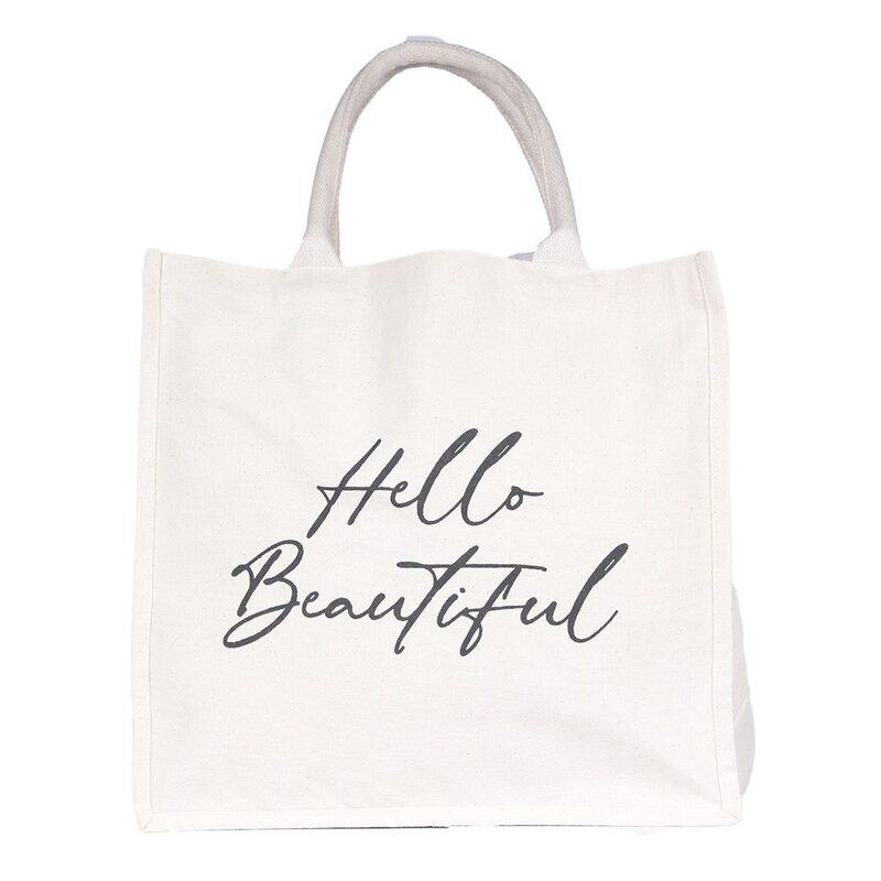 

BYFT Laminated Natural Canvas Bag (Hello Beautiful)