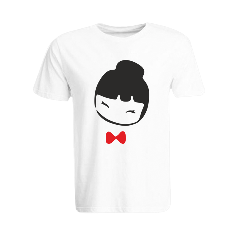 

BYFT (White) Printed Cotton T-shirt (Chinese Doll) Personalized Round Neck T-shirt For Women (Small)-Set of 1 pc-190 GSM