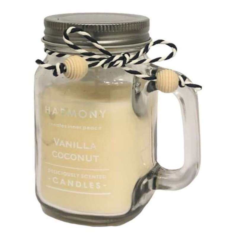 

BYFT CANDLEX CANDLE JAR Vanilla Coconut Multicolor WAX Mason Jar