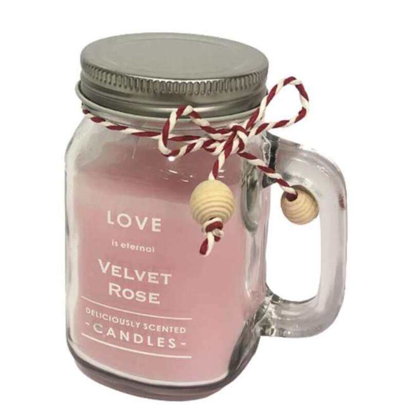 

BYFT CANDLEX CANDLE JAR Velvet Rose Multicolor WAX Mason Jar