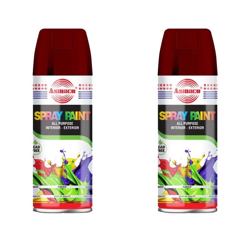 

Asmaco Spray Paint - Maroon - 400 Ml - Set of 02