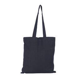 BYFT Black Cotton Flat Tote Bag (Beach Vibes)