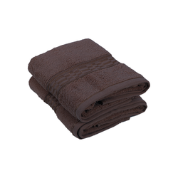 BYFT Home Ultra (Brown) Premium Hand Towel  (50 x 90 Cm - Set of 2) 100% Cotton Highly Absorbent, High Quality Bath linen with Checkered Dobby 550 Gsm