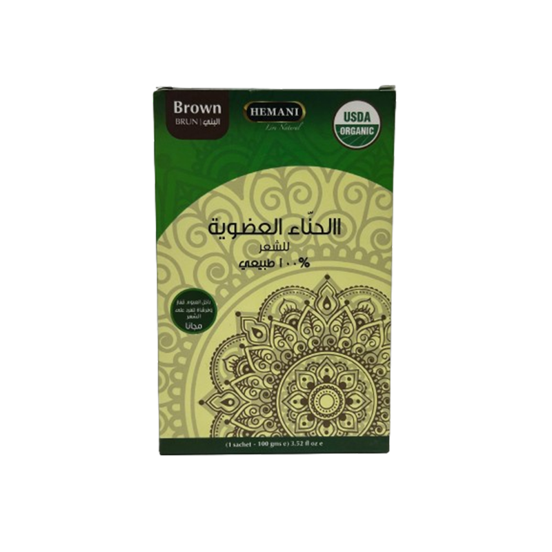 Hemani Organic Henna For Hair 100g - Brown