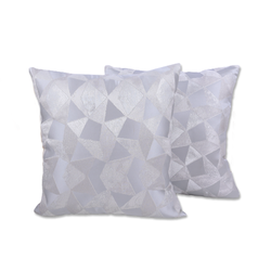 BYFT Crystal Grey 16 x 16 Inch Decorative Cushion Cover Set of 2