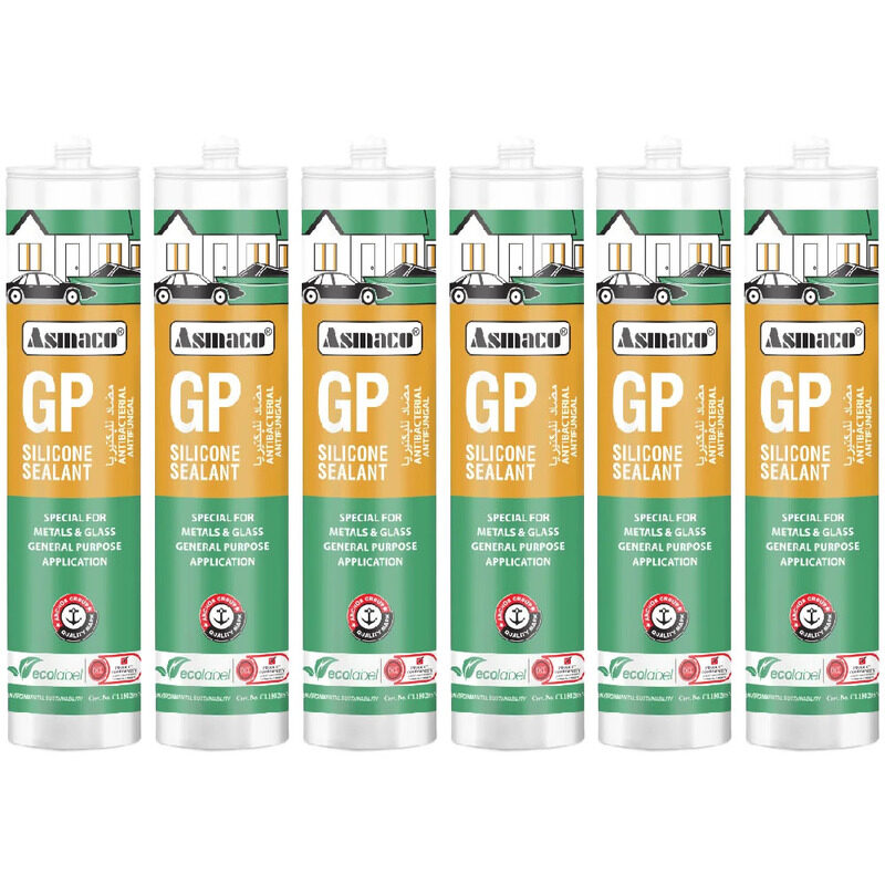 

Asmaco Gp Silicone Sealant - Cream - 280 Ml - Set of 06