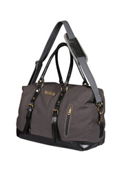 Mounthood Premium Quality Long Lasting Canvas with Faux Leather Duffle Bag Unisex, Polaris Dark Gray