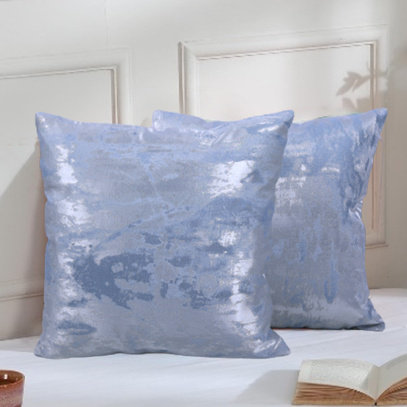 BYFT Tranquil Twilight Grey 16 x 16 Inch Decorative Cushion Cover Set of 2