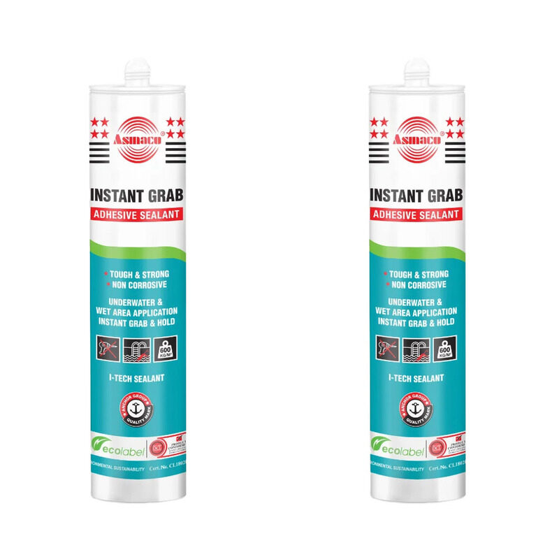 

Asmaco Instantgrab Adhesive Sealant - White - 280 Ml - Set of 02
