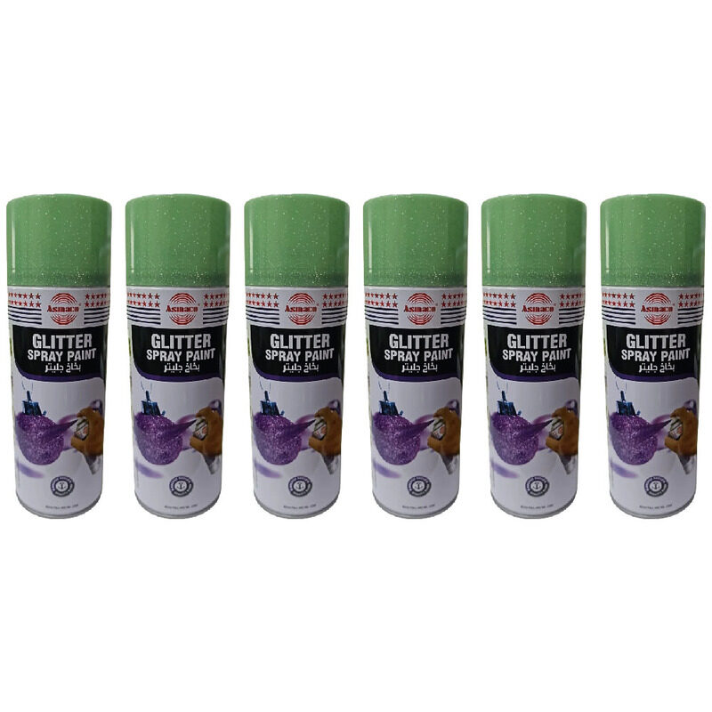 

Asmaco Glitter Spray Paint - Dark Green - 400 Ml - Set of 06