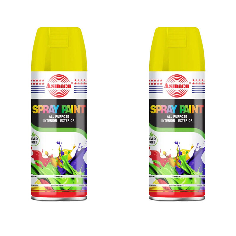 

Asmaco Spray Paint - Yellow - 400 Ml - Set of 02