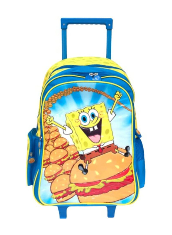 

Nickelodeon 18-inch SpongeBob Yummy School Trolley Bag for Kids, Multicolour