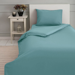 BYFT Orchard Exclusive (Sea Green) Single Size Fitted Sheet, Duvet Cover and Pillow case Set (Set of 4 pcs) 100% Cotton Soft and Luxurious Hotel Quality Bed linen -180 TC