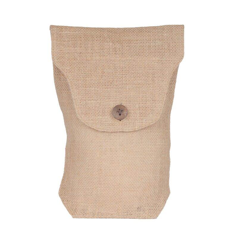 

BYFT Natural Jute Flap Pouch