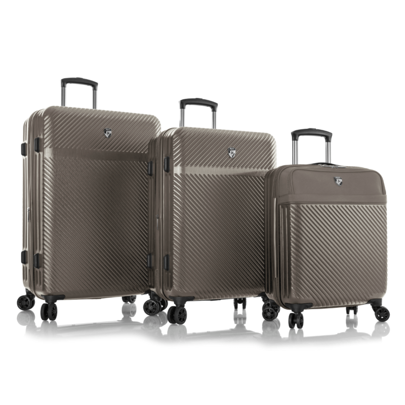 Heys Charge A Weigh 2.0 - 53 Cm (Taupe) Hard Case Trolley Bag (Polycarbonate) with Dual 360° Spinner Wheels Set of 1 pc