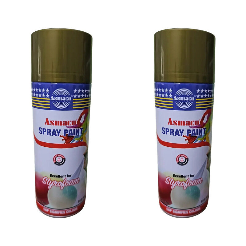 

Asmaco Styro Foam Spray Paints - Gold - 400 Ml - Set of 02